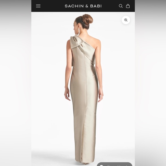 Sachin + Babi Bonnie One-Shoulder Dress Pewter - Picture 10 of 10